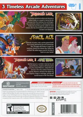 Dragon's Lair Trilogy box cover back